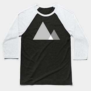 Minimalist Geometric Mountains Baseball T-Shirt